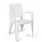 4 Sillones carol, apilable, polipropileno blanco - 4 unidades - Imagen 1