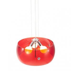 Lámpara titan, colgante, diseño, pantalla acrilica roja - Imagen 1