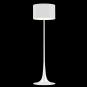 Lámpara lugano, pie salón, blanca, pantalla gris claro - Imagen 1