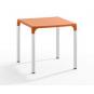 Mesa eliana, aluminio, polipropileno naranja 74x74 cms - Imagen 1