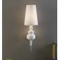 Lámpara louvre, aplique de pared, blanca, pantalla blanca - Imagen 1