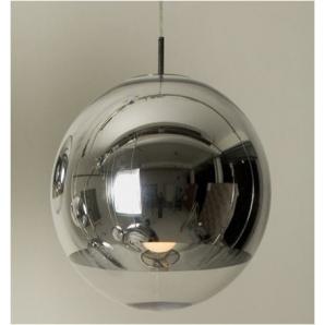 Lámpara leo, colgante, cristal, cromado - transparente, 25 cms de diámetro - Imagen 1