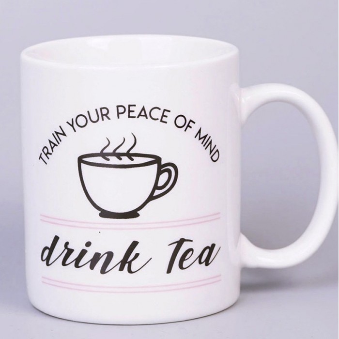 Taza con Frase "Drink Tea" para Amantes del Té