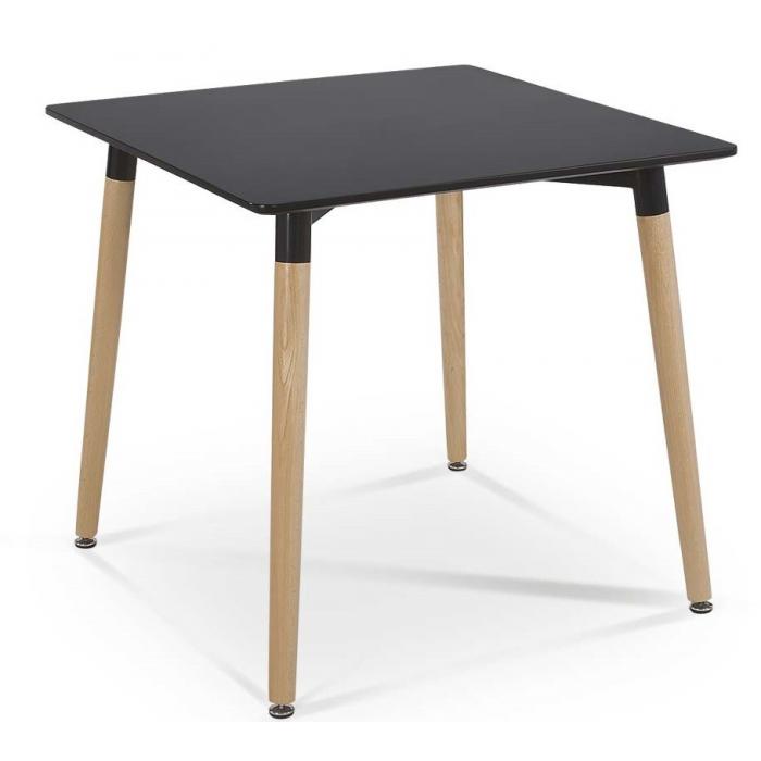 Mesa nury, madera, tapa lacada negra, 80 x 80 cms - Imagen 1 Mesa nury, madera, tapa lacada negra, 80 x 80 cms - Imagen 1