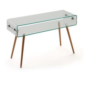 Consola holanda-120tr, madera, cristal, 120x40 cms - Imagen 1