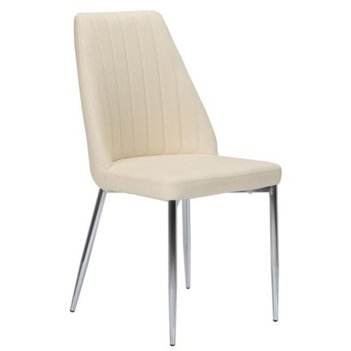 4 Sillas maxim, cromada, tapizada beige - 4 unidades - Imagen 1 4 Sillas maxim, cromada, tapizada beige - 4 unidades - Imagen 1