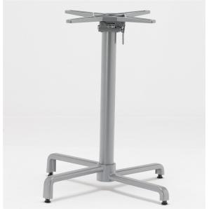 2 Bases de mesa bahia, abatible, aluminio fundido, plata - 2 unidades - Imagen 1