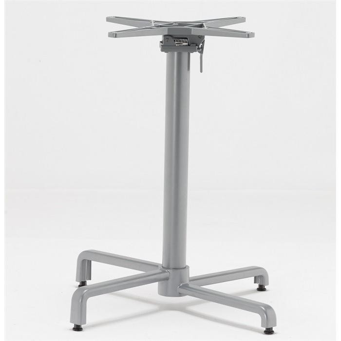 2 Bases de mesa bahia, abatible, aluminio fundido, plata - 2 unidades - Imagen 1