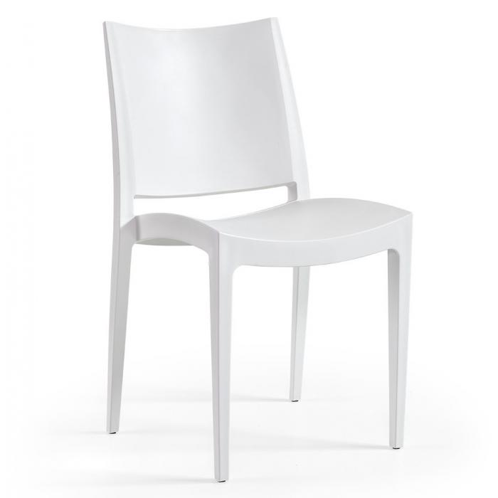 4 Sillas beybe, apilable, polipropileno blanco* - 4 unidades - Imagen 1 4 Sillas beybe, apilable, polipropileno blanco* - 4 unidades - Imagen 1