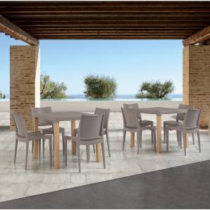 4 Sillas beybe, apilable,  polipropileno beige - 4 unidades - Imagen 2