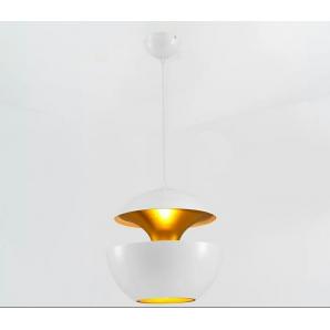 Lámpara ursula, colgante, metal, blanco-dorado - Imagen 1