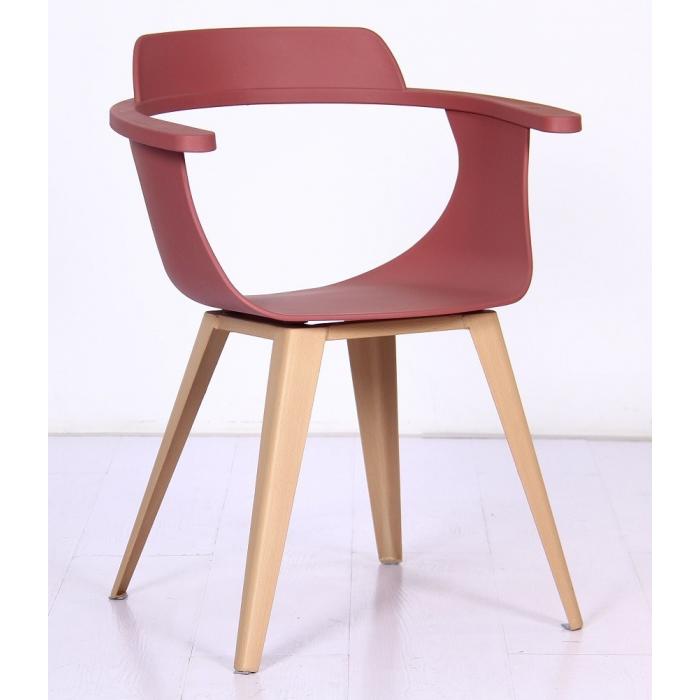 4 Sillones marlon, metal, polipropileno rojo oscuro - 4 unidades - Imagen 1 4 Sillones marlon, metal, polipropileno rojo oscuro - 4 unidades - Imagen 1