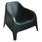 25 Sillones sunny big, apilable,  polipropileno negro - 25 unidades - Imagen 2