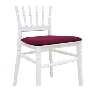 4 Cojines de asiento para sillas wedding y chiavari new, color burdeos - 4 unidades - Imagen 2