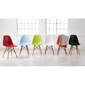 4 Sillas tower pp, madera, polipropileno gris oscuro - 4 unidades - Imagen 1