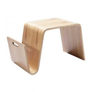Mesa nerea, baja, madera curvada, fresno - Imagen 1