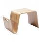 Mesa nerea, baja, madera curvada, fresno - Imagen 1