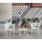 4 Sillones bill, apilable,  polipropileno blanco* - 4 unidades - Imagen 3