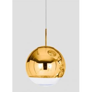 Lámpara karim, colgante, cristal, dorado - transparente, 30 cms de diámetro - Imagen 1