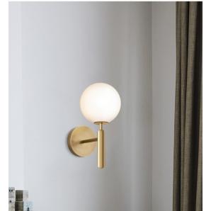 Lámpara portia, aplique, metal, tulipa blanca - Imagen 1