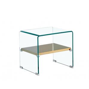 Mesa poitiers, baja, estante, cristal, 50 x 40 cms - Imagen 1