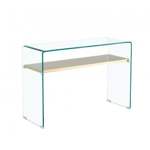 Mesa consola poitiers, estante, cristal, 110 x 40 cms