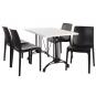 Base de mesa eiffel new, rectangular, aluminio, negra, altura 70 cms - Imagen 2