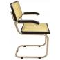 4 Sillones ces, acero inoxidable, lacado negro, rejilla beige - 4 unidades