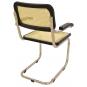 4 Sillones ces, acero inoxidable, lacado negro, rejilla beige - 4 unidades - Imagen 4