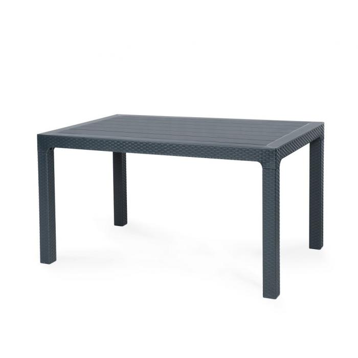 Mesa tropical, polipropileno antracita, 150 x 90 cms - Imagen 1 Mesa tropical, polipropileno antracita, 150 x 90 cms - Imagen 1
