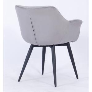 2 Sillones fabio, metal, tapizado velvet 19 gris - 2 unidades - Imagen 4