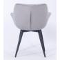 2 Sillones fabio, metal, tapizado velvet 19 gris - 2 unidades - Imagen 5