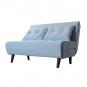 Sofá cama vilna, 2 plazas, tejido velvet azul claro - Imagen 1