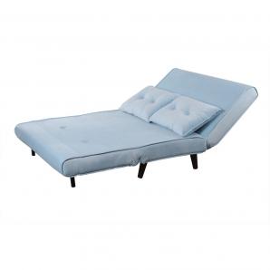 Sofá cama vilna, 2 plazas, tejido velvet azul claro - Imagen 5