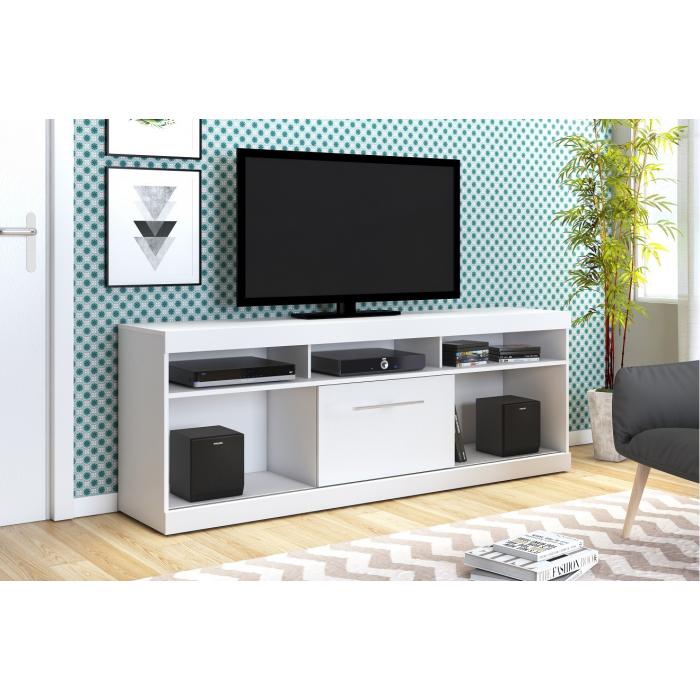 Mueble olivia, multiusos, madera, blanco brillo, 180 cms. - Imagen 1 Mueble olivia, multiusos, madera, blanco brillo, 180 cms. - Imagen 1