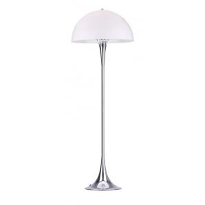 Lámpara veypa, de pie, metal, cromada, blanca - Imagen 1