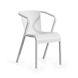 4 Sillones lugo, apilable,  polipropileno antracita* - 4 unidades - Imagen 1