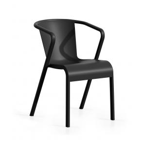 4 Sillones lugo, apilable,  polipropileno antracita* - 4 unidades - Imagen 3