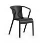 4 Sillones lugo, apilable,  polipropileno antracita* - 4 unidades - Imagen 3
