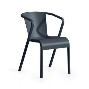 4 Sillones lugo, apilable,  polipropileno antracita* - 4 unidades - Imagen 4