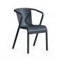 4 Sillones lugo, apilable,  polipropileno antracita* - 4 unidades - Imagen 4