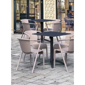 4 Sillones lugo, apilable,  polipropileno antracita* - 4 unidades - Imagen 5