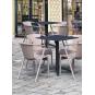 4 Sillones lugo, apilable,  polipropileno antracita* - 4 unidades - Imagen 5