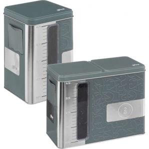 2x caja de almacenamiento color verde con medidor  para verter: caja 1kg + caja 2kg - Imagen 1