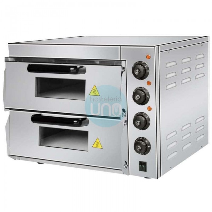Horno de Pizza Eléctrico Doble Cámara para 2 pizzas Ø 38 cm PDK40 Horno de Pizza Eléctrico Doble Cámara para 2 pizzas Ø 38 cm PDK40