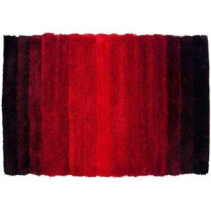 Alfombra 3d color negro-rojo pelo alto 1-3cm - Imagen 1