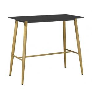 Mesa gobbi, alta, metal, negra, 120 x 60 cms