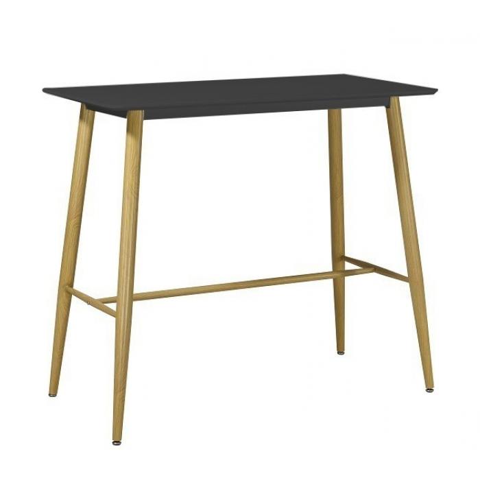 Mesa gobbi, alta, metal, negra, 120 x 60 cms