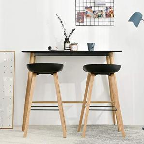 Mesa gobbi, alta, metal, negra, 120 x 60 cms