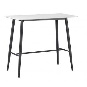 Mesa nitra, alta, metal, tapa blanca, 120 x 60 cms - Imagen 1